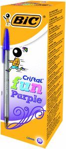 BOLIGRAFO BIC CRISTAL FUN LARGE PURPURA