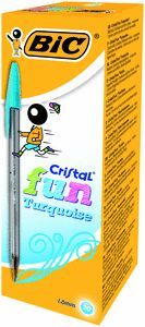 BOLIGRAFO BIC CRISTAL FUN LARGE TURQUESA