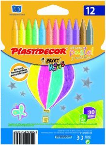 PLASTIDECOR COLORES PASTEL 12UD