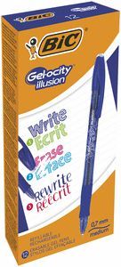 BOLIGRAFO BIC GELOCITY ILLUSION AZUL