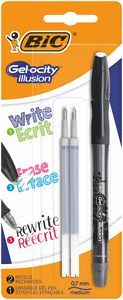 BOLIGRAFO BIC GELOCITY ILLUS NEGRO BLISTER 1+2 944