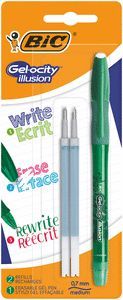 BOLIGRAFO BIC GELOCITY ILLUS VERDE BLISTER 1+2 944
