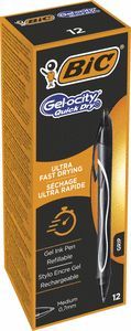 BOLIGRAFO BIC GELOCITY QUICK DRY NEGRO
