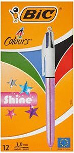 BOLIGRAFO BIC 4C SHINE ROSA