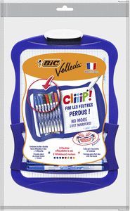 PIZARRA BIC VELLEDA CLIP 21X31 + 8 ROTULADORES PIZ