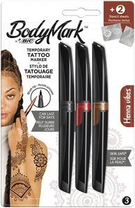ROTULADOR TATTO BODYMARK BLISTER 3 UDS HENNA VIBES