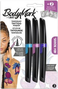 ROTULADOR TATTO BODYMARK BLISTER 3 UDS NEW SCHOOL