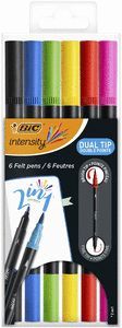 ROTULADOR BIC INTENSITY DOBLE PUNTA 6 COLORES SURT