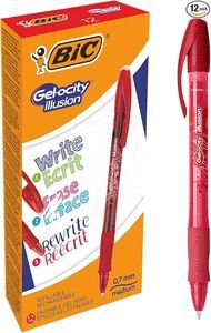 BOLIGRAFO BIC ILLUSION GEL ROJO