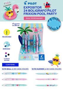 EXPOSITOR 24 BOLIGRAFO PILOT FRIXION POOL PARTY