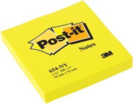 BLOC NOTAS POST-IT 76X76 NEON AMARILLO