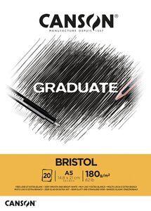 BLOC ENCOLADO A5 20H 180GR CANSON GRADUATE BRISTOL