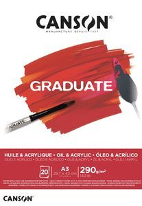 BLOC ENC A3 20H 290 GR CANSON GRADUATE OLEO   ACRI