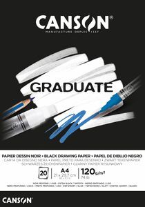 BLOC ENCOLADO A4 20H 120 GR CANSON GRADUATE BLACK