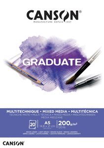 BLOC ENC A5 20H CANSON GRADUATE MIX MEDIA FINO 200