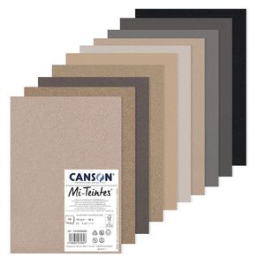PACK 21X29,7 10H MI-TEINTES 60  ABEJA 160G TONOS G