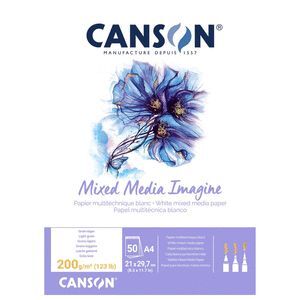 BLOC ENCOLADO A4 50H CANSON MIX MEDIA IMAGINE FINO
