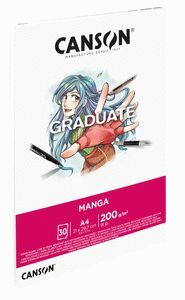 BLOC ENCOLADO A4 30H 200 GR CANSON GRADUATE MANGA