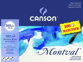 BLOC ENCOLADO 24X32 100H CANSON MONTVAL JUMBO FINO