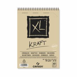 ALBUM ESPIRAL MICR A5 40H CANSON XL KRAFT RAYADO B
