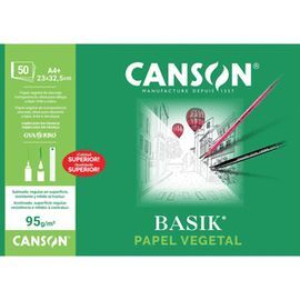 BLOC PAPEL VEGETAL A4 50H 90/95GR