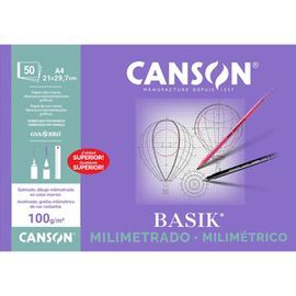 BLOC PAPEL MILIMETRADO A4 50H