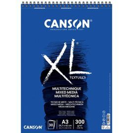 BLOC PAPEL AQUARELLE A3 XL 300GR 30H CANSON MIX ME