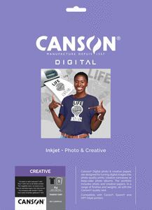 PAPEL TRANSFER CANSON A4 10H 140G NEGRO INKJET