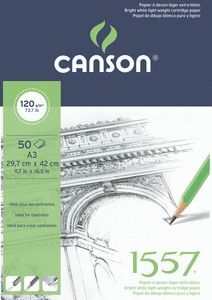 BLOC ENCOLADO A3 50H 120GR CANSON JA 1557 FINO