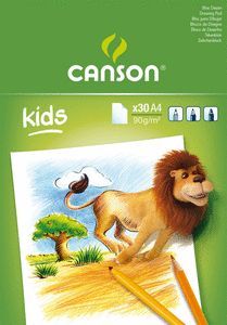BLOC ENCOLADO A4 30H CANSON KIDS DIBUJO