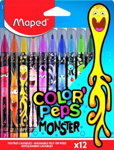 ROTULADOR MAPED MONSTER 12 COLORES SURTIDOS