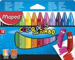 CERAS MAPED COLORPEPS WAX JUMBO 12 COLORES