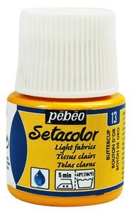 PINTURA SETACOLOR TEJIDOS CLAROS 45 ML BOTON DE OR