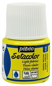 PINTURA SETACOLOR TEJIDOS CLAROS 45 ML AMARILLO LI