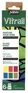 PINTURA VITRAIL 20 ML 6 COLORES SURTIDOS