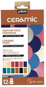 PINTURA CERAMIC 20 ML 12 COLORES SURTIDOS