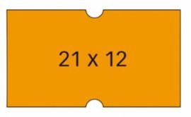 ETIQUETA ROLLO 21X12 NARANJA REMOVIBLE PACK 6 UNID