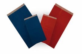 SOBRES PAPEL KRAFT ROJO 18 X 32 + 6 CM EN CAJA DE