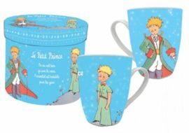 TAZA EL PRINCIPITO AZUL CLARO CON DIBUJO Y FRASE C