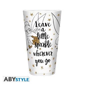VASO GRANDE 400 ML CAMPANILLA DORADA PURPURINA DIS