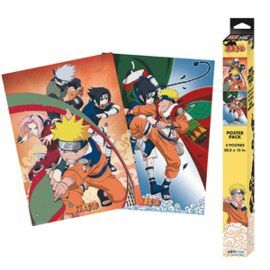 SET 2 CHIBI POSTERS NARUTO EQUIPO 7 (52X38)