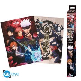 POSTER CHIBI JUJUTSU KAISEN GRUPO Y ESCUELAS