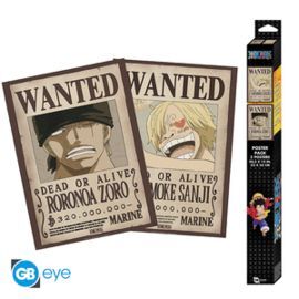 SET 2 CHIBI POSTERS WANTED ZORO   SANJI ONE PIECE