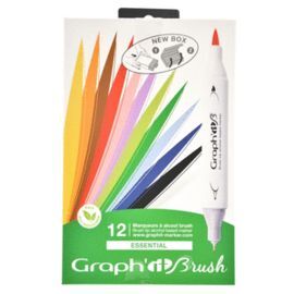 ROTULADORES GRAPH´IT BASE DE ALCOHOL 12 COLORES BA