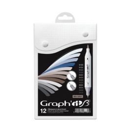 ROTULADORES GRAPH´IT BASE DE ALCOHOL 12 COLORES GR