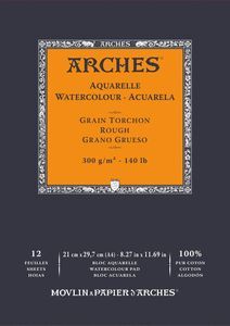 BLOC ENCOLADO 21X29,7 12H ARCHES AQUARELLE 100  GR