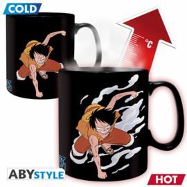 TAZA TERMICA ONE PIECE 460 ML LUFFY ACE CAJA 2UDS