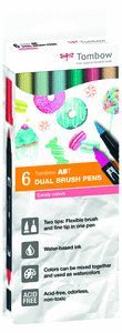 ROTULADOR TOMBOW DUAL BRUSH SET 6 COLORES CANDY CA