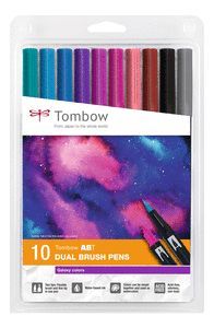 ROTULADOR TOMBOW DUAL BRUSH SET 10 COLORES GALAXY