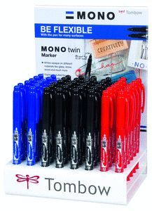 ROTULADOR TOMBOW MONO TWIN PERMANENTES CON DOBLE P